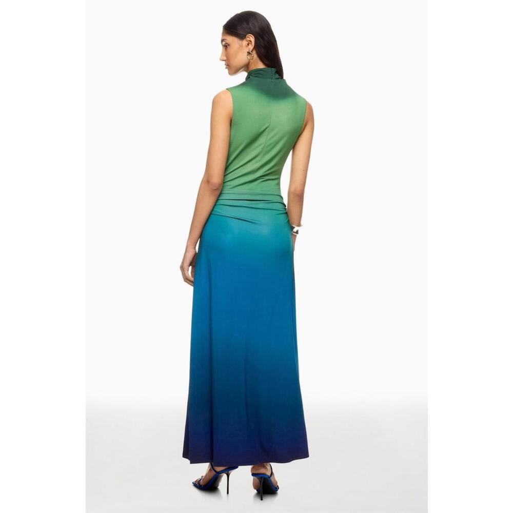 SIMKHAI Blue & Green Aldina Midi Dress Size S - Picture 2 of 5